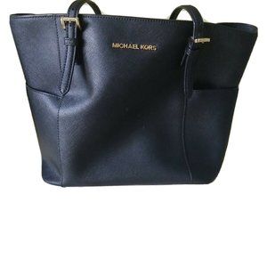 MICHAEL KORS Jet Set Tote Hand Bag Zip top Black